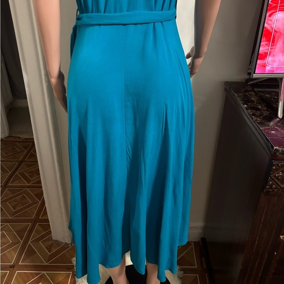 CITY CHIC Women’s Elegant Blue Wrap Dress - Picture 9 of 14